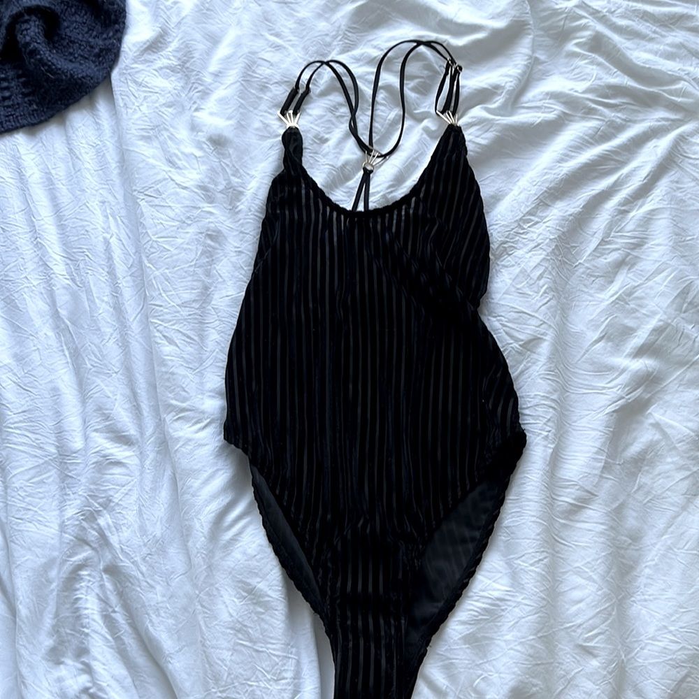 Bluebella Black Velvet Body Suit